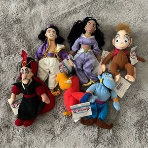 NWT Vintage Disney Beanie Baby Aladdin Set of Six